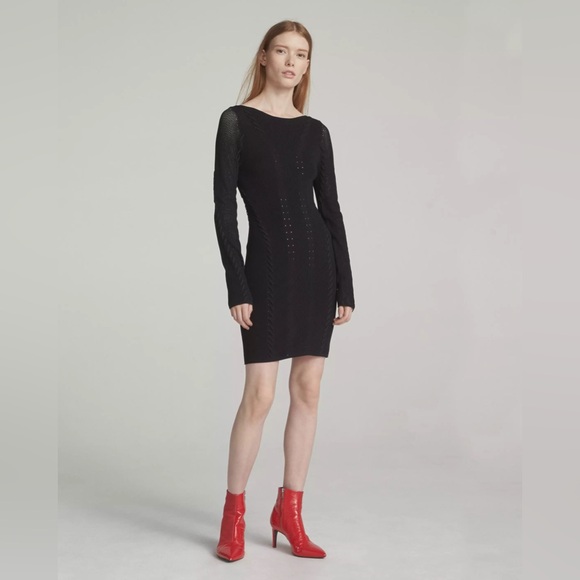 🖤 NWT! Rag & Bone Mesh Bodycon Mini Dress - Picture 3 of 15
